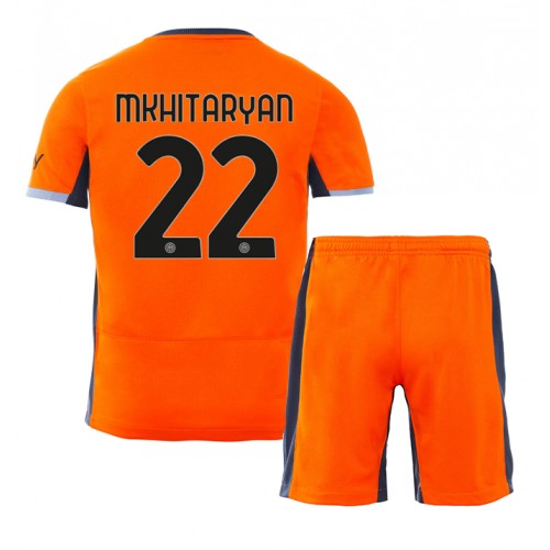 Inter Milan Henrikh Mkhitaryan #22 Rezervni Dres za djecu 2023-24 Kratak Rukav (+ Kratke hlače)